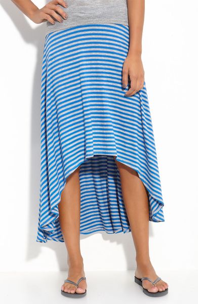 Wallpapher Scoop Back Midi Maxi Skirt  in Blue (royal/ heather) - Lyst