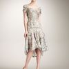 Zac Posen Floralprint Silk Dress in Gray (floral) - Lyst