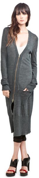  Leonardo Japanese High Twist Cardigan in Slate 