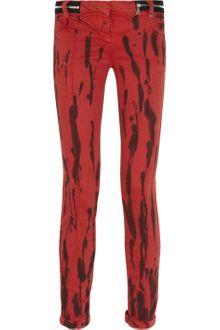 Balmain Ink-stained Low-rise Skinny Jeans - Lyst