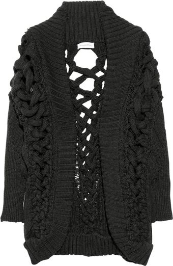 Julien Macdonald Chunky Wool Cardigan - Lyst