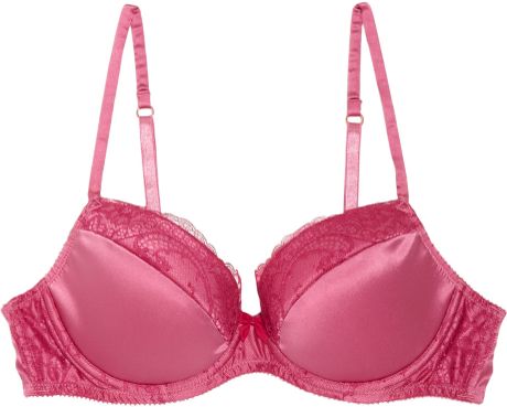 Myla Angelica Padded Plunge Silkblend Bra in Pink - Lyst