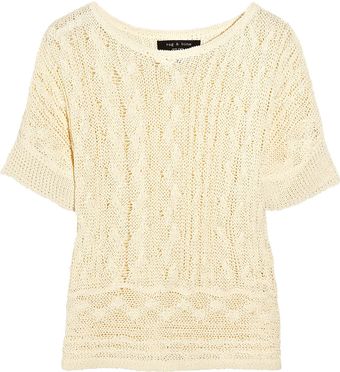 Rag & Bone Magee Open-knit Linen-blend Sweater - Lyst