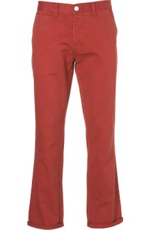 Topman Washed Red Slim Chinos - Lyst