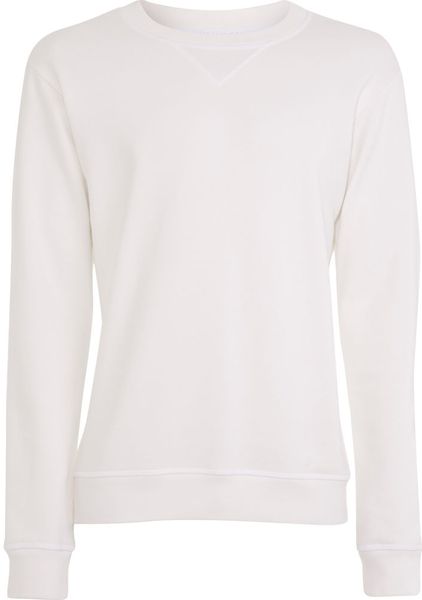 Maison Martin Margiela Elbow Patch Sweatshirt in White for Men - Lyst