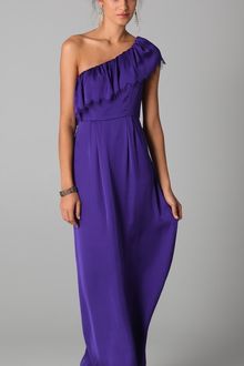 Rebecca Taylor Eyelash One Shoulder Gown - Lyst