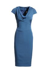 Reiss Cowl Neck Fitted Shift Dress