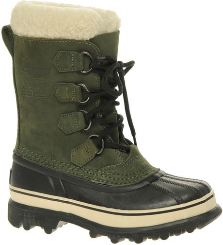 sorel women's green boots