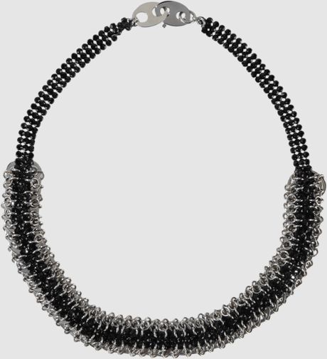Paco Rabanne Necklaces in Black - Lyst