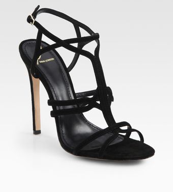 B Brian Atwood Florrina Suede High-heel Sandals - Lyst