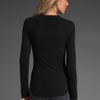 James Perse Jewel Long Sleeve Tee in Black - Lyst