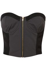 Topshop Zip Front Bustier