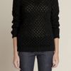 Adam Lippes Chunky Wool Sweater in Black - Lyst
