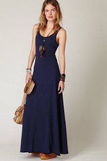 Free People Seamed Open Back Maxi Dress - Lyst