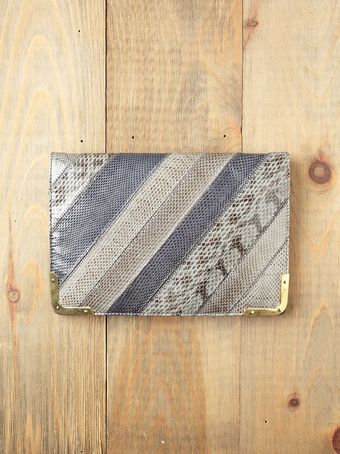 Free People Bowie Snake Clutch - Lyst