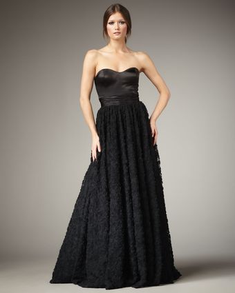 Aidan Mattox Embroidered Ballgown - Lyst