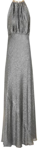 Balenciaga Metallic Halter Gown - Lyst