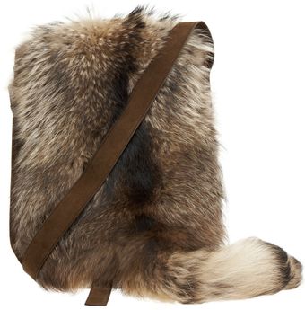 Balmain Raccoon Saddle Bag - Lyst