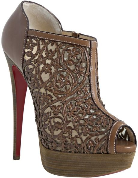 cognac leather booties with heel