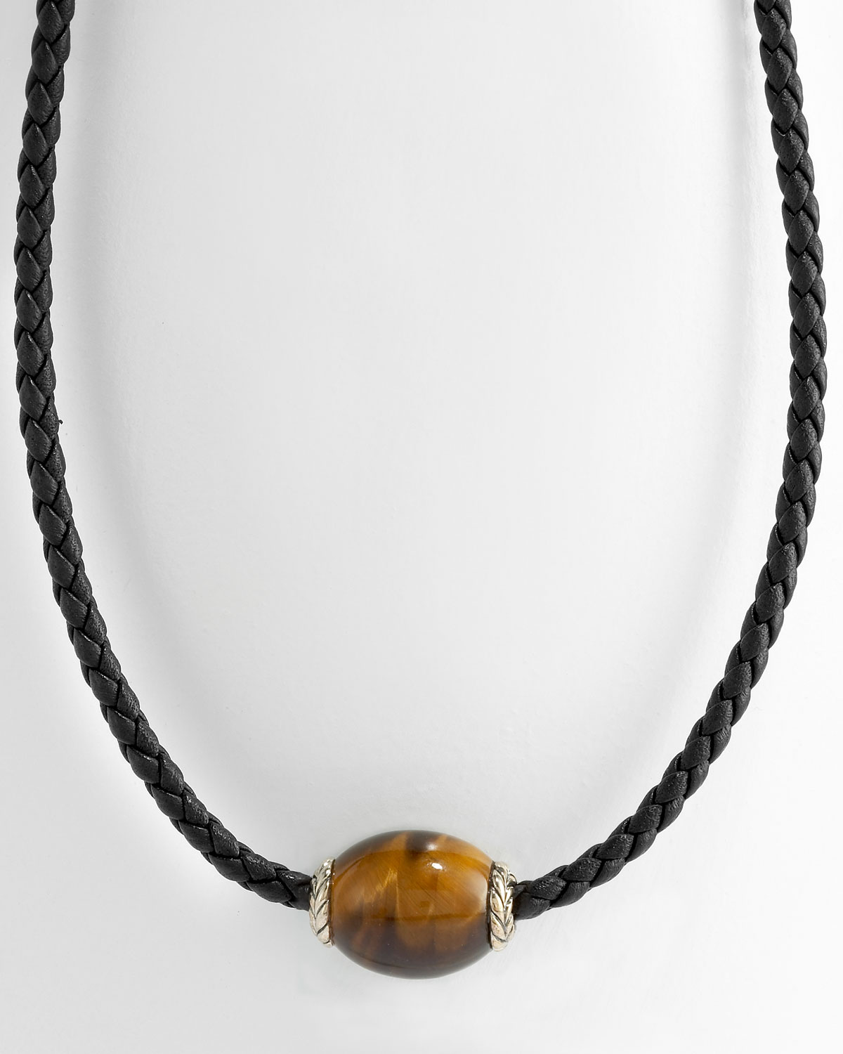 David Yurman 3mm Tiger Eye Ojime Necklace in Black for Men (tiger) Lyst