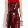 Dkny Lacquer Sleeveless Sequin Block Colour Dress in Red - Lyst