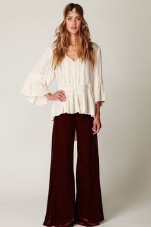 Free People Fp Velvet Extreme Wideleg Pant - Lyst