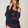 Free People Tape Yarn Beach Sweater in Blue (washed blue) - Lyst