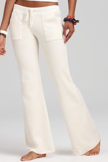 Juicy Couture Flared Leg Velour Pants - Lyst