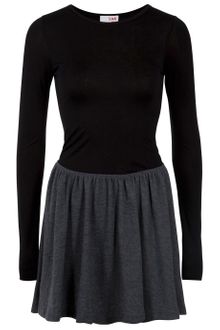 LNA Contrast Skater Dress - Lyst
