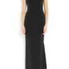 Marchesa Embellished Silkcrepe Column Gown in Black - Lyst