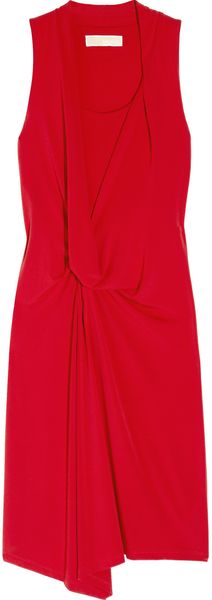 Michael by Michael Kors Gathered Stretch-jersey Dress - Lyst