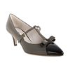 Miu Miu Black and Clay Patent Leather Mary Jane Tstrap Kitten Heels in Gray (black) - Lyst