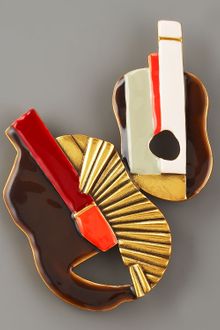 Oscar de la Renta Double Guitar Pin - Lyst