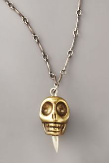 Pamela Love Skull Pendant Necklace, Bronze - Lyst