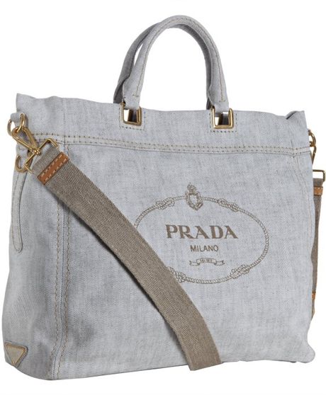 prada logo print tote bag