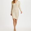 Stella Mccartney Sequined Sweater Dress in White - Lyst