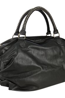 Steve Madden Black Faux Leather Ruched Bstudz Bag - Lyst