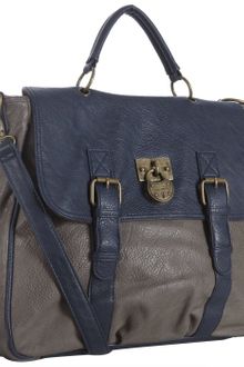 Steve Madden Grey Faux Leather Bberkely Top Handle Messenger Bag - Lyst