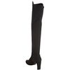 Stuart Weitzman Black Suede Stretch Back Kneehigh Boots in Black - Lyst