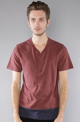 The Scifen Company The Collins Henley in Red - Lyst