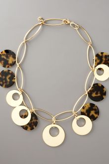 Tory Burch Gold & Resin Necklace - Lyst