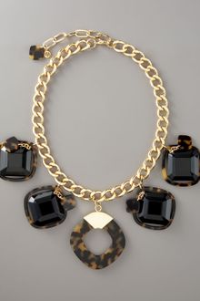 Tory Burch Resin-square Necklace - Lyst