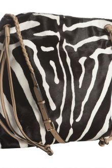 Valentino Black and White Zebra Print Shoulder Bag - Lyst