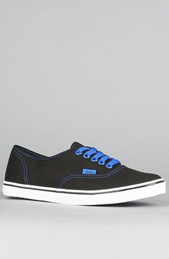 Vans The Authentic Lo Pro Sneaker in Black and Blue - Lyst