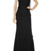 Alberta Ferretti Pleated Silkchiffon Dress in Black - Lyst