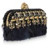 Alexander Mcqueen Punk Embellished Leather Box Clutch in Black - Lyst