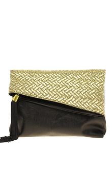 ASOS Collection Asos Metallic Jaquard Foldover Clutch - Lyst