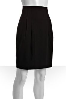 BCBGMAXAZRIA Black Stretch Sheri High Waisted Pleated Skirt - Lyst