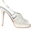 Christian Louboutin Armina 120 Gatheredchiffon Sandals in White (cream) - Lyst