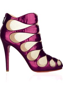 Christian Louboutin Circus 120 Mesh-detailed Patent-leather Ankle Boots - Lyst